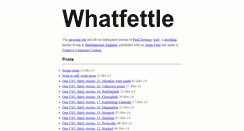 Desktop Screenshot of blog.whatfettle.com